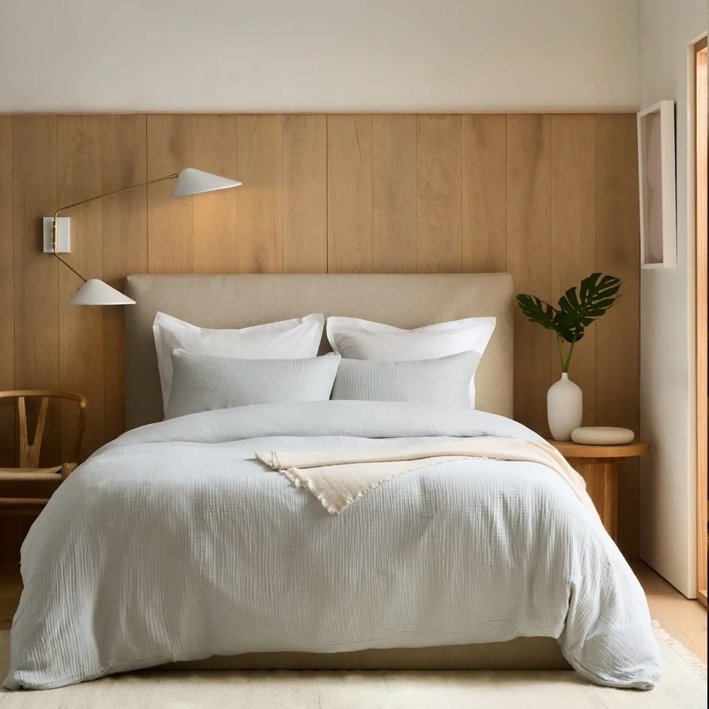 Quince Organic Airy Gauze Duvet Cover Set FULL/QUEEN
